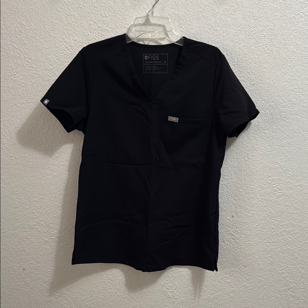 Figs Black Short Sleeve Tee